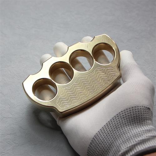 Brass knuckle ring EDC self-defense weapon