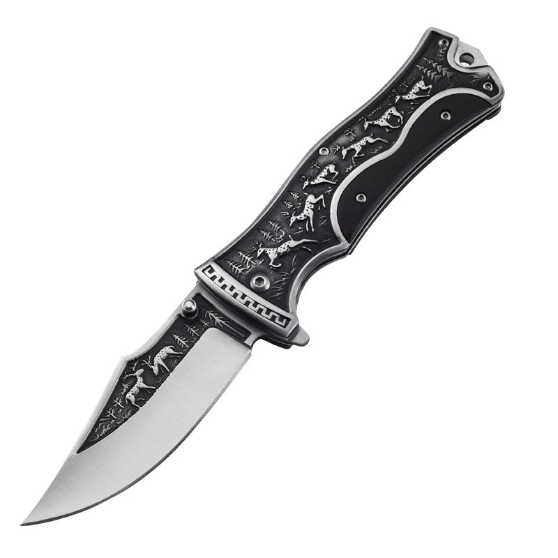 Wolf head self-defense sharp fruit knife