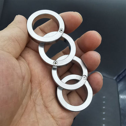 ZINC ALLOY FOLDING BRASS KNUCKLES SELF-DEFENSE TOOL