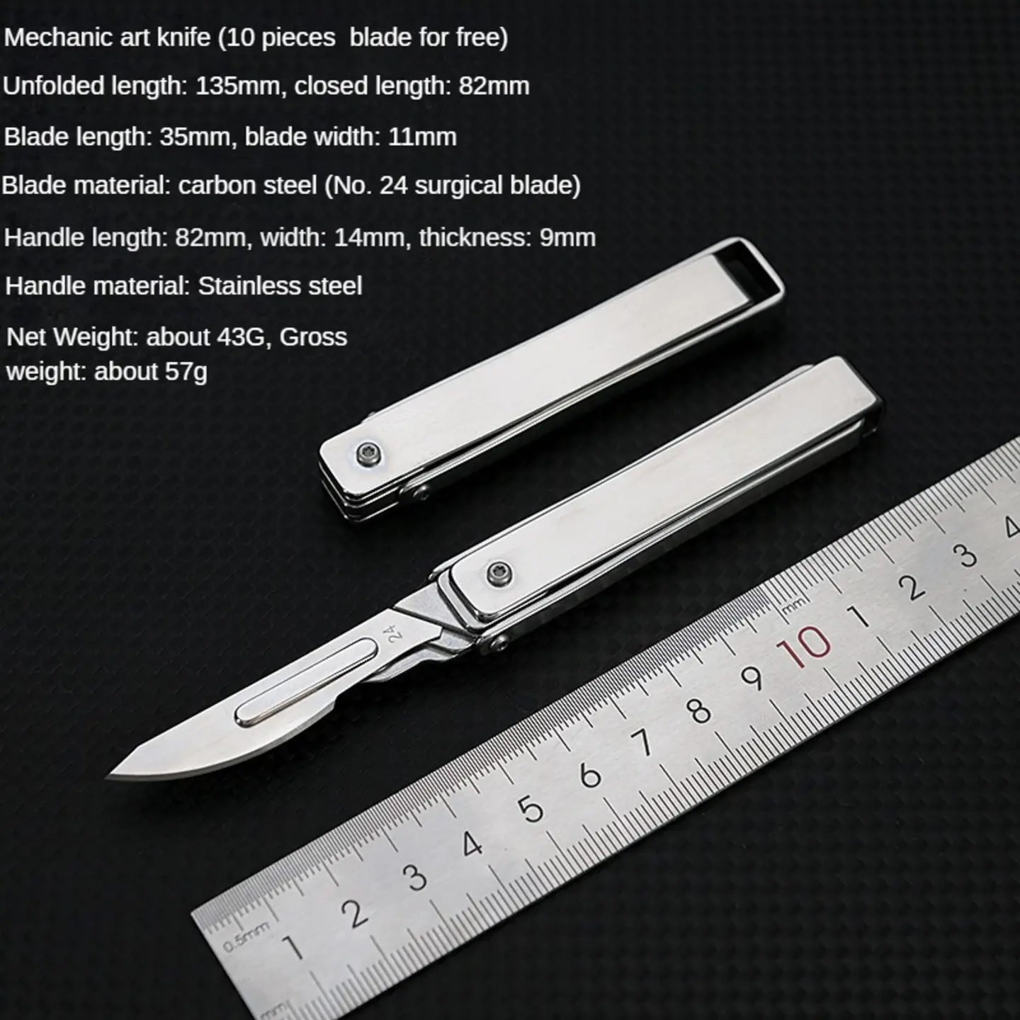 Sharp folding utility knife with removable and replaceable blade