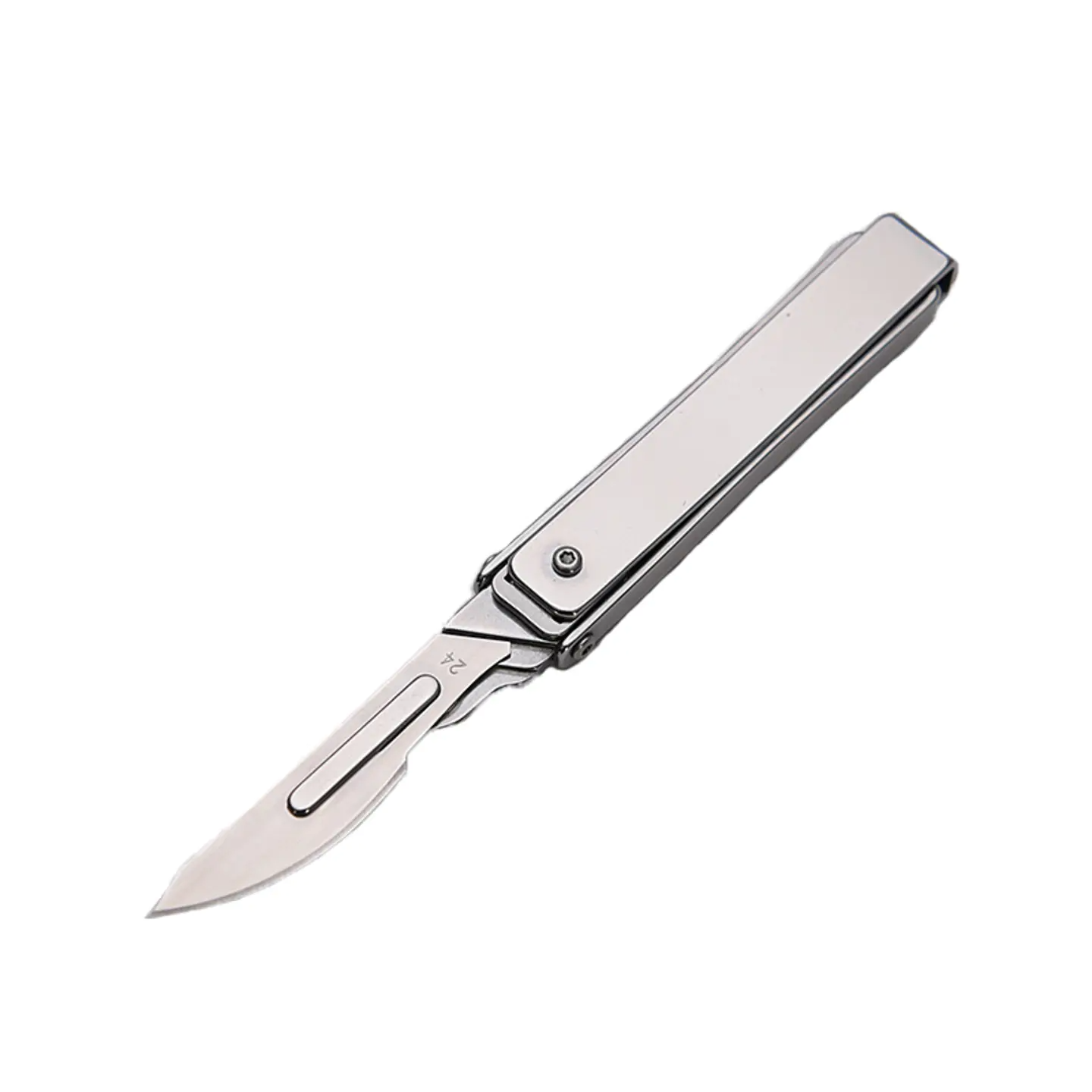 Sharp folding utility knife with removable and replaceable blade