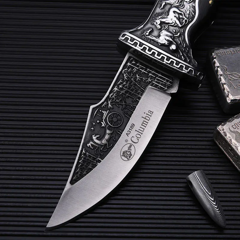 Wolf head self-defense sharp fruit knife