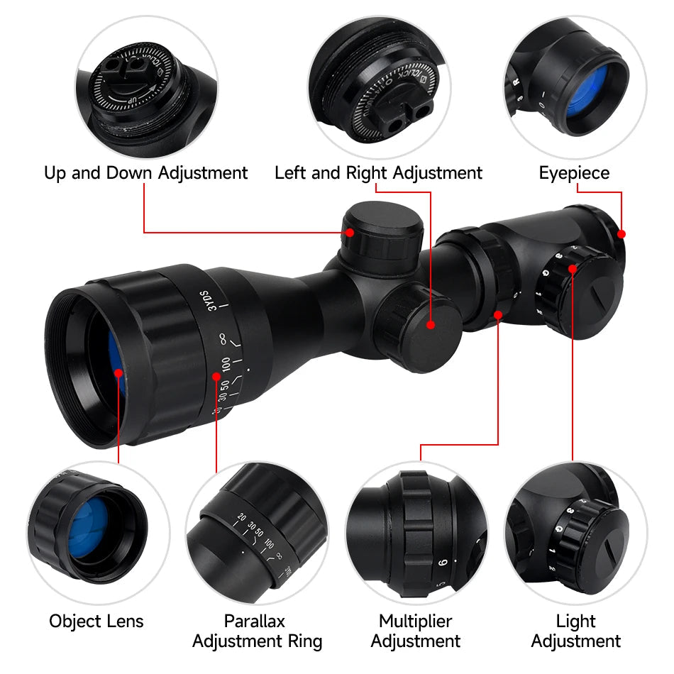 2-6x32AO RGB Optical Rifle Scope Adjustable