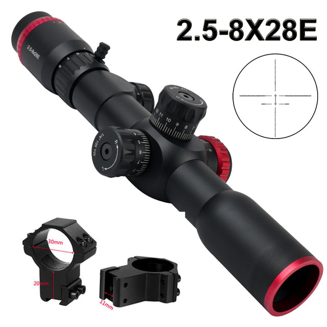 2.5-8x28E Dual Cross Optical Sight