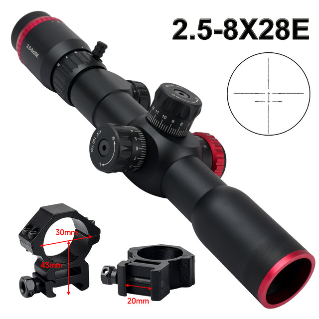 2.5-8x28E Dual Cross Optical Sight