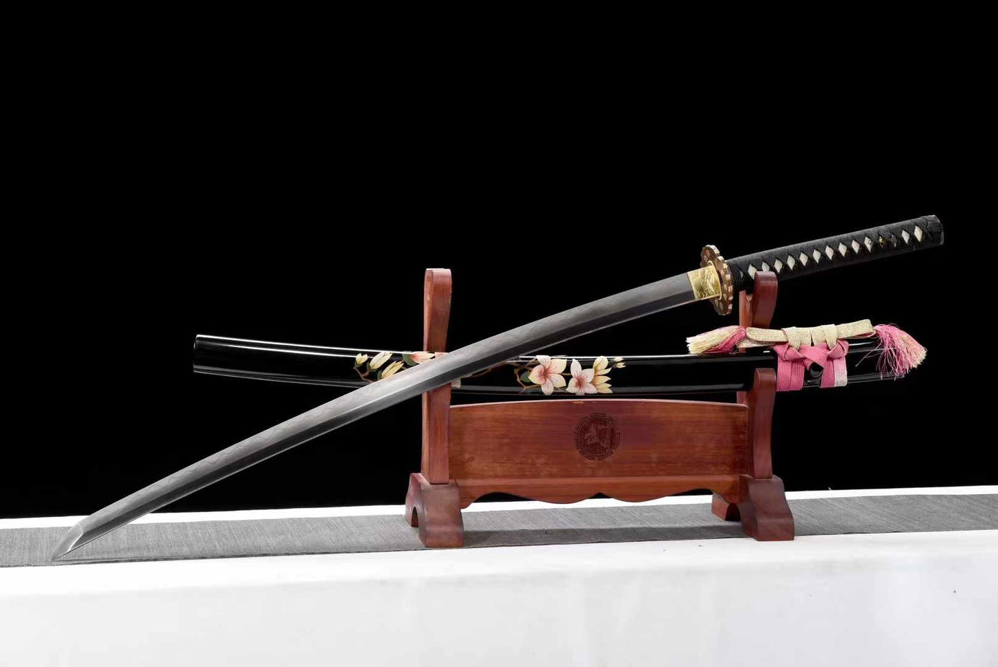 High-End Samurai Sword Series - Forged Steel Samurai Sword "Purple Gold Flower"