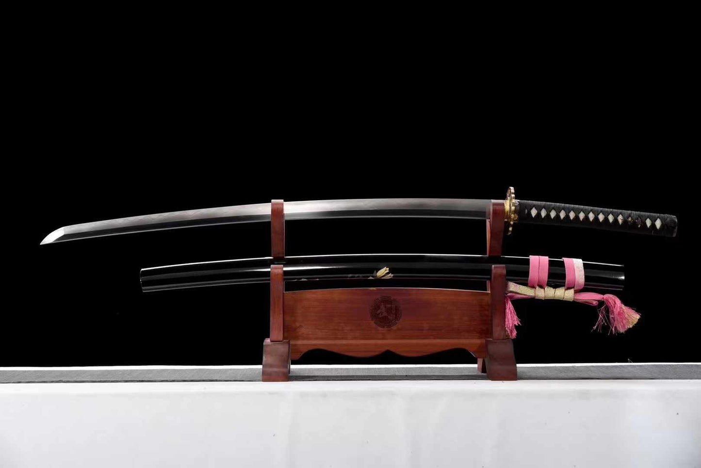 High-End Samurai Sword Series - Forged Steel Samurai Sword "Purple Gold Flower"