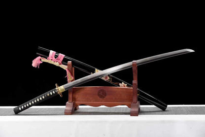 High-End Samurai Sword Series - Forged Steel Samurai Sword "Purple Gold Flower"