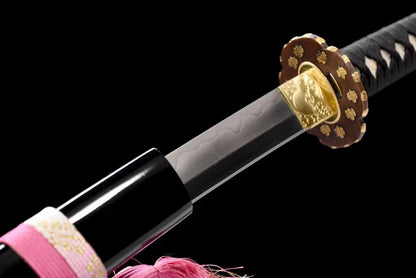 High-End Samurai Sword Series - Forged Steel Samurai Sword "Purple Gold Flower"