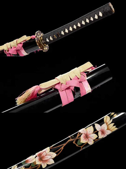 High-End Samurai Sword Series - Forged Steel Samurai Sword "Purple Gold Flower"