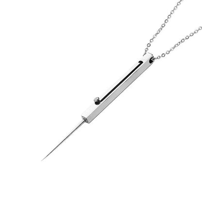 Metal Self Defense Necklace Needle Knife