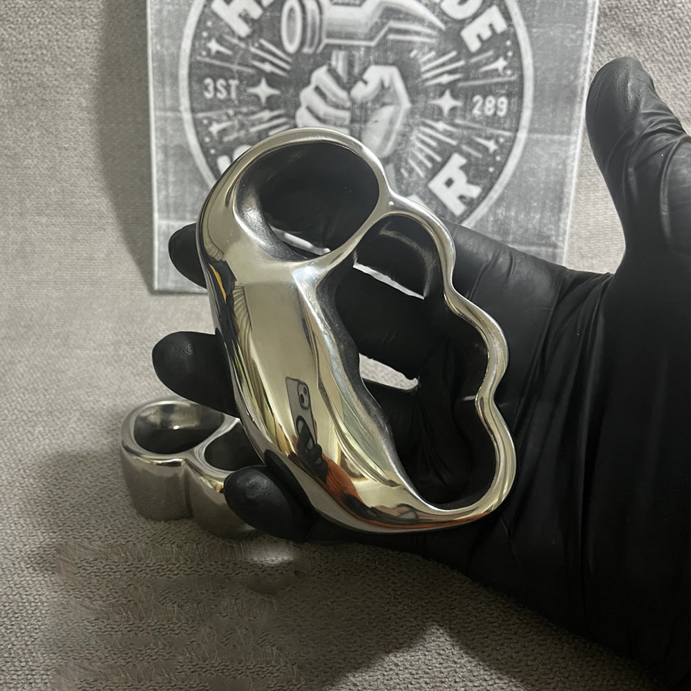 4-Finger Anti-explosion Stainless Steel Self-defense Knuckle Duster EDC