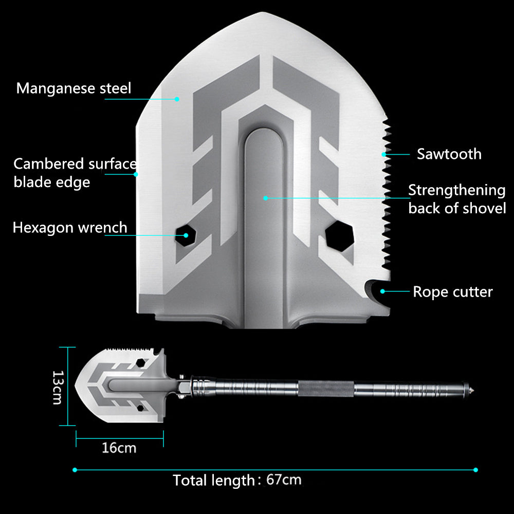 26.3 inch Multifunctional Military Shovel