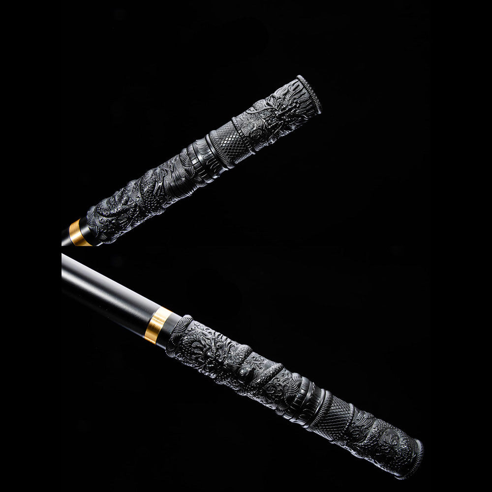 Black Demon Dragon Cane Knife