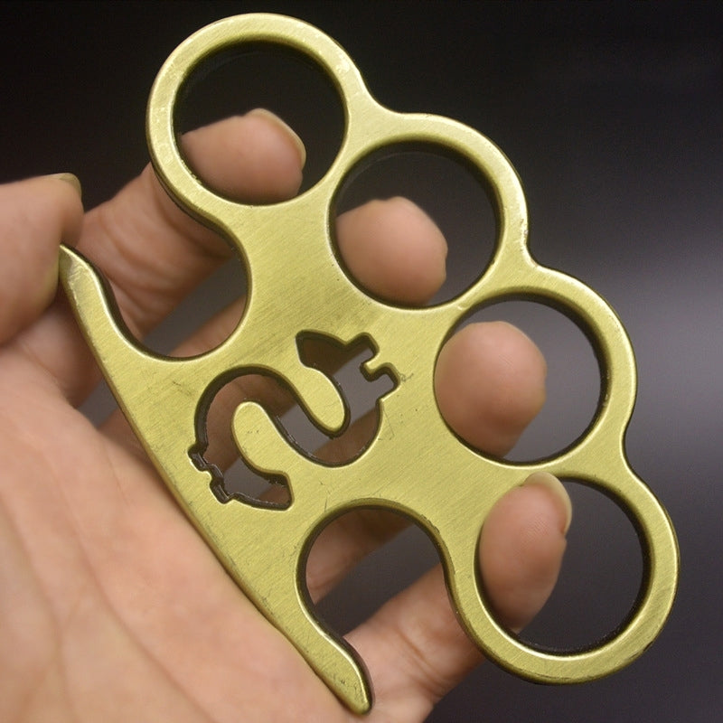 Control - Solid Brass Knuckles Duster For Self Defense Window Breaker EDC Supplies