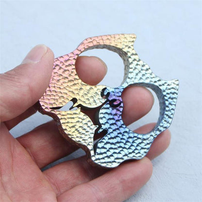 Dog Head Titanium Knuckle Duster Self Defense EDC Decoration