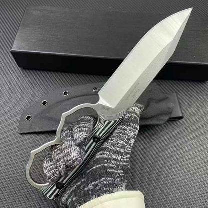 Double Heart Loop Fixed Blade Knife