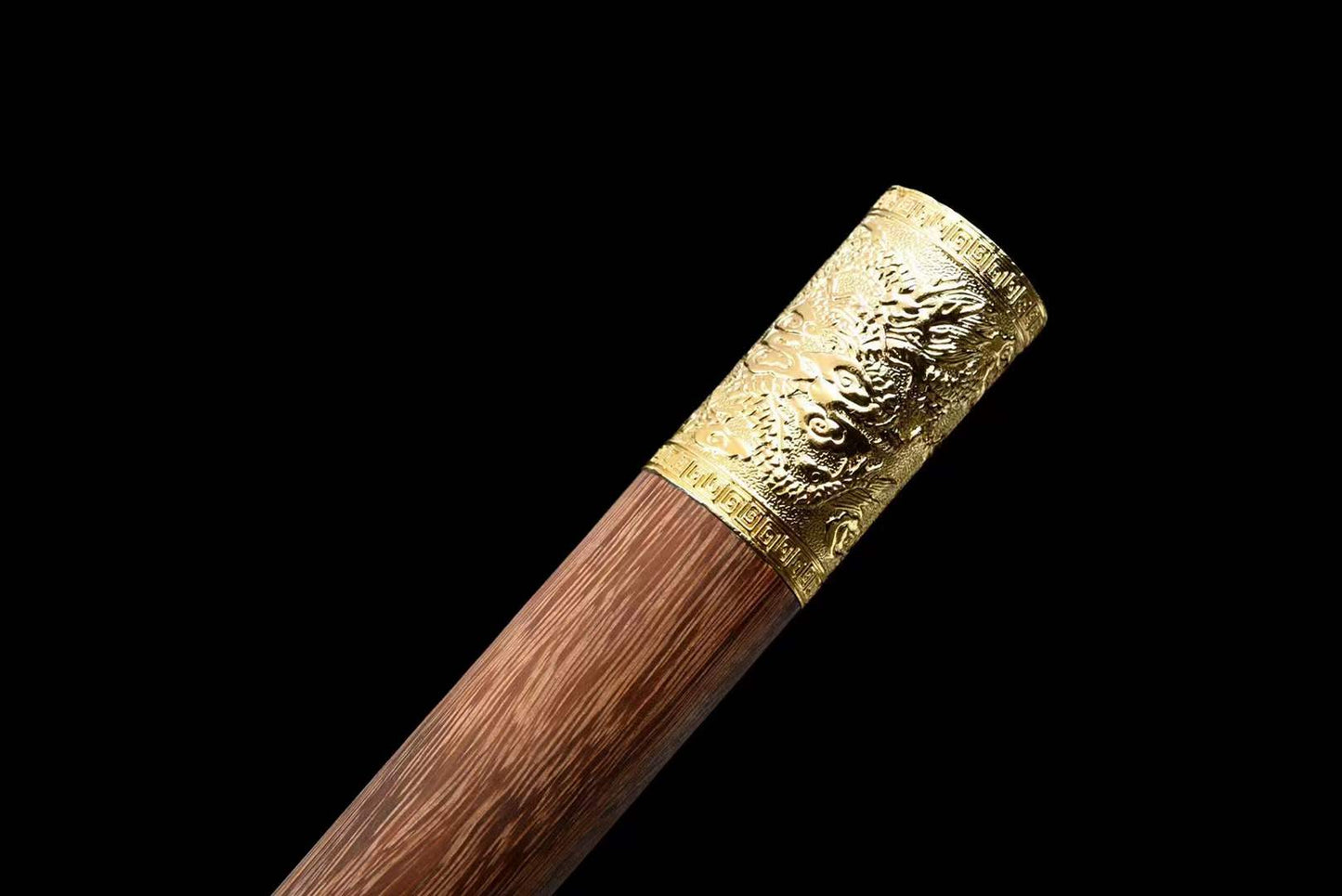 Dragon Pattern Alloy Gold Stainless Steel Cane Sword