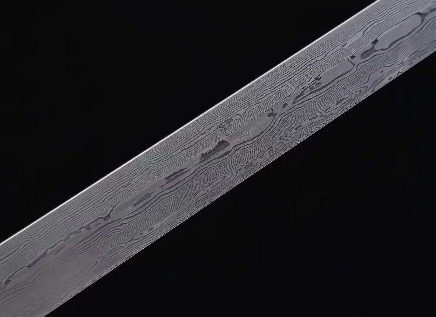 (Elder) Stainless Damascus Steel Dual-Handed Cane Knife