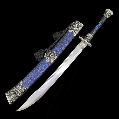 Handmade Blue Tiger High Manganese Steel Chinese Sword