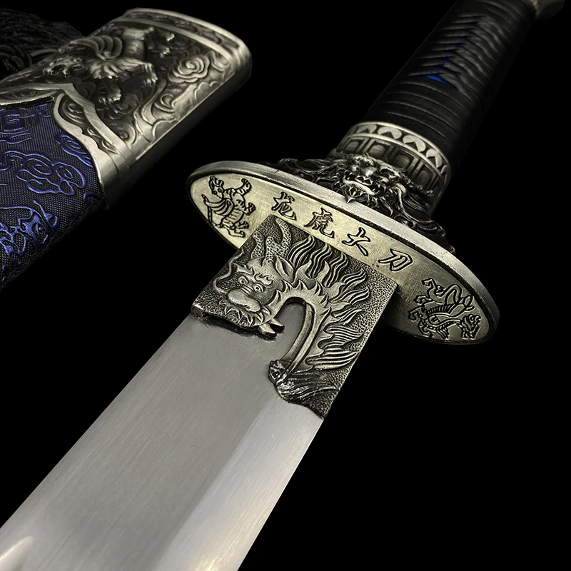 Handmade Blue Tiger High Manganese Steel Chinese Sword