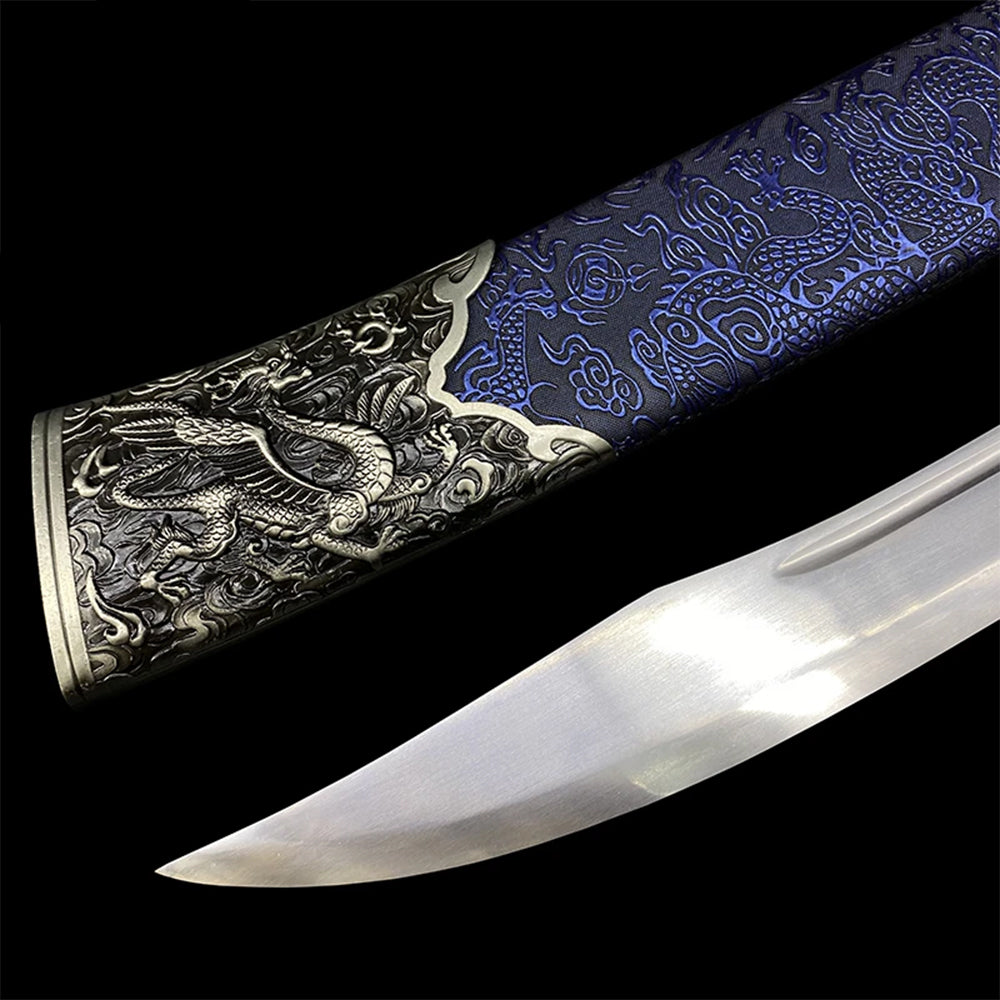 Handmade Blue Tiger High Manganese Steel Chinese Sword