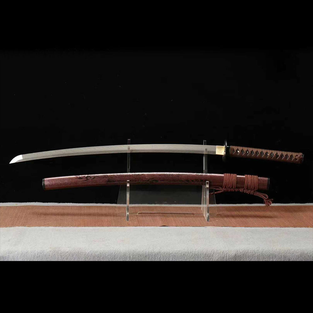 Iron Fitted Damascus Samurai Sword