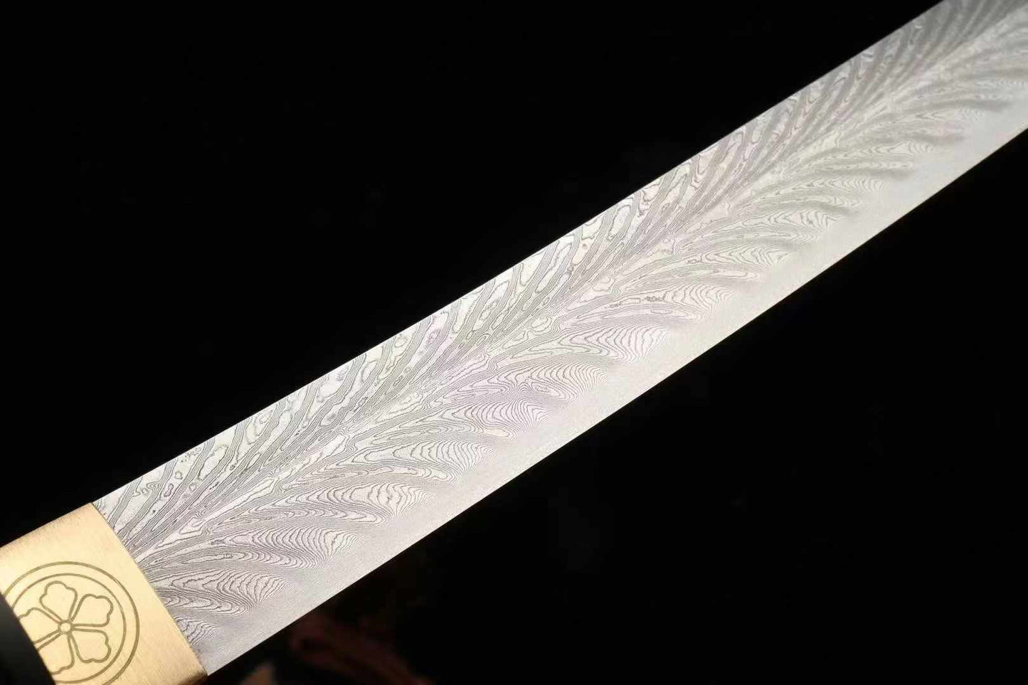 Iron Fitted Damascus Samurai Sword