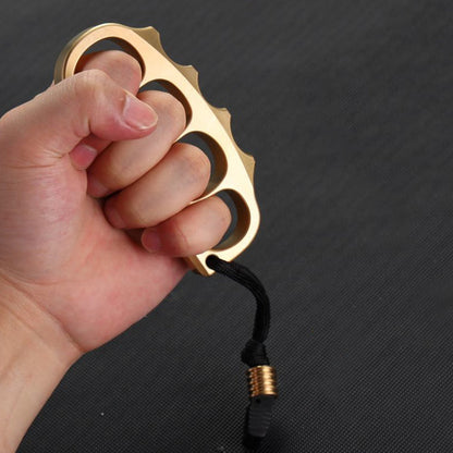 Large Solid Pea Brass Knuckle Duster Self-Defense Broken Window