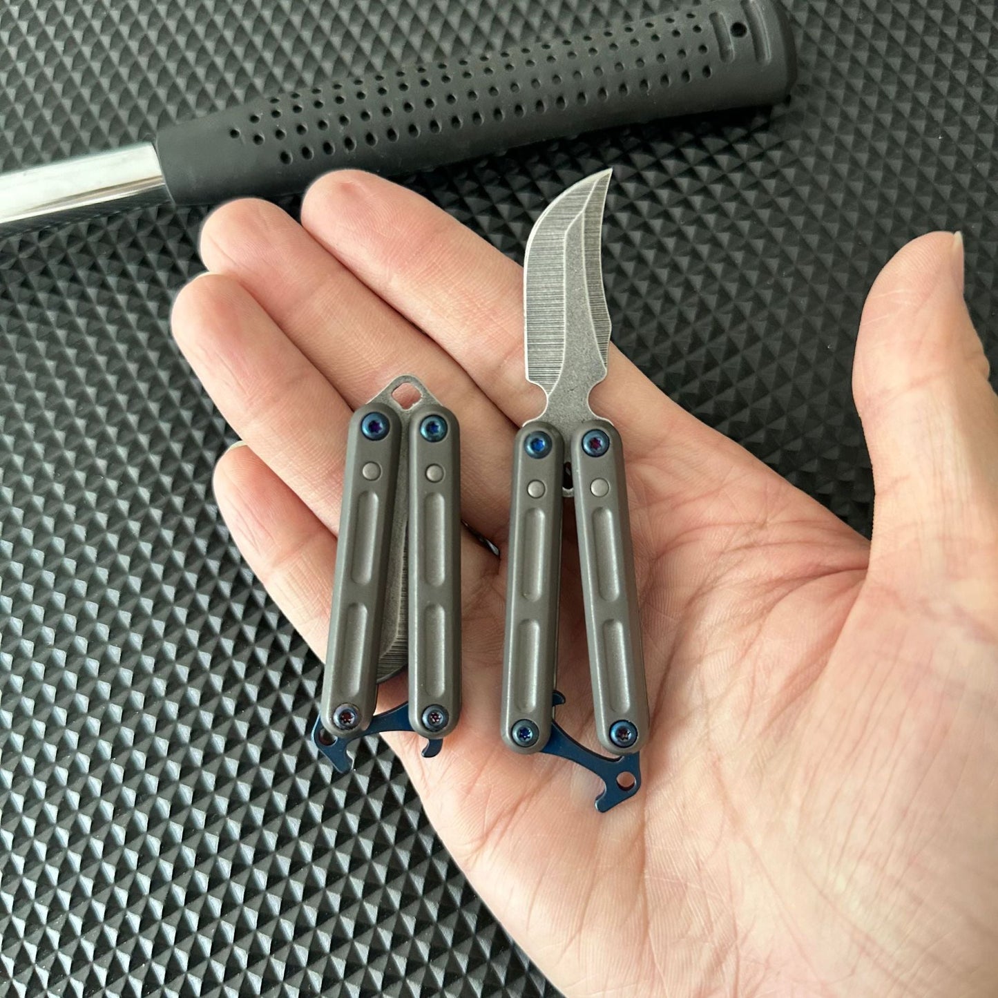 Mini Butterfly Knife Keychain