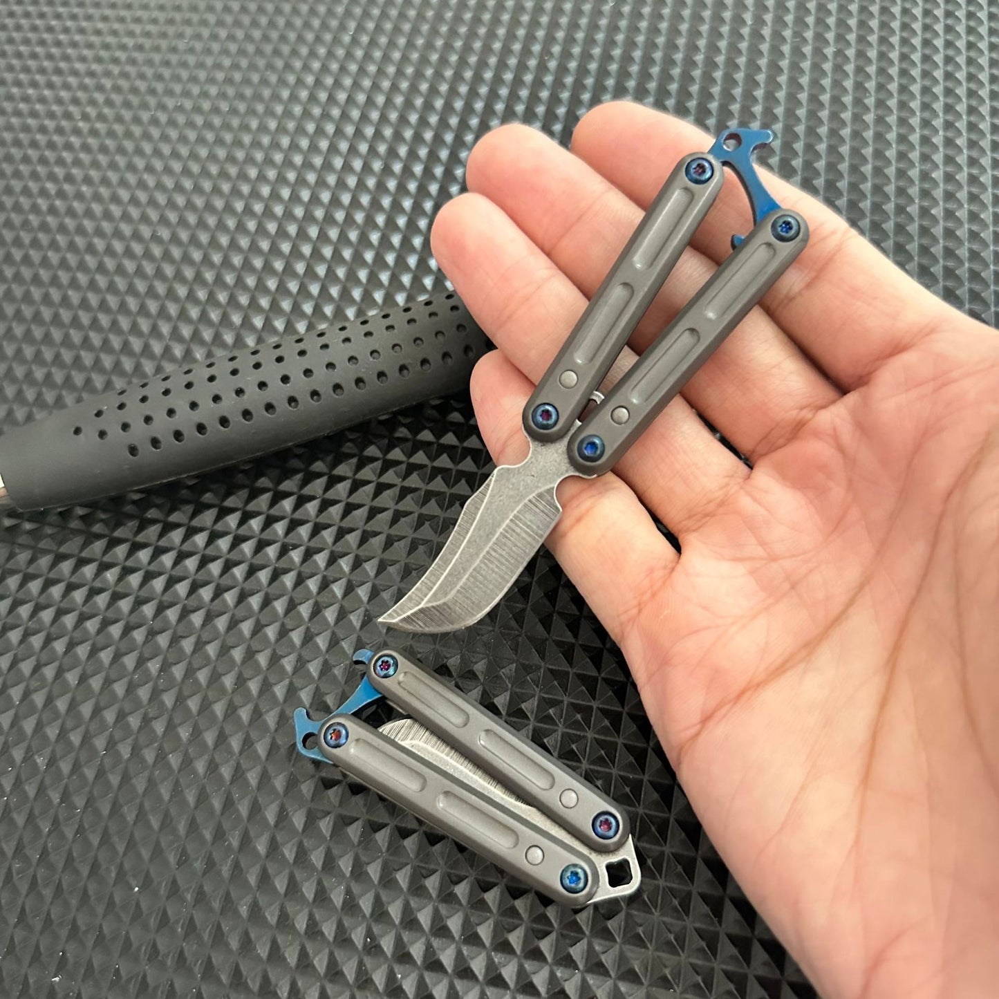 Mini Butterfly Knife Keychain