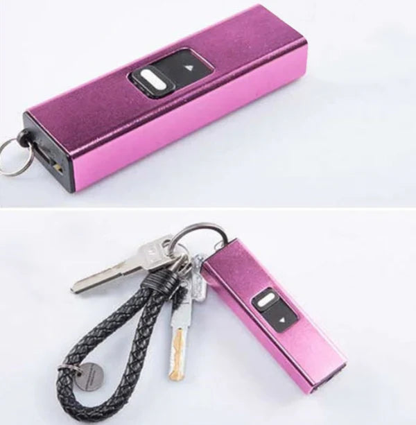 Mini Self-Defense Stun Gun Flashlight on Keychain