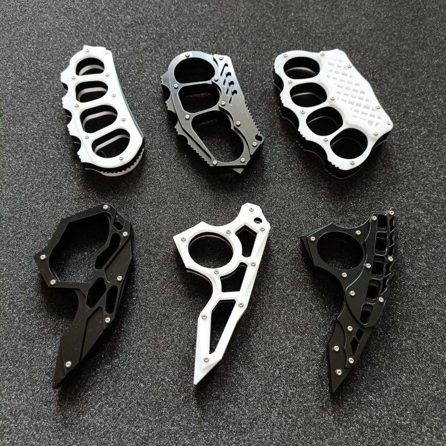 Outdoor Knuckle Duster Defense Window Breaker Boxing Guard Combat Defense EDC Tool