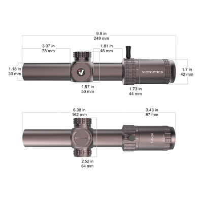 S6 1-6X24 30mm Red And Green Luminous Rifle Scope