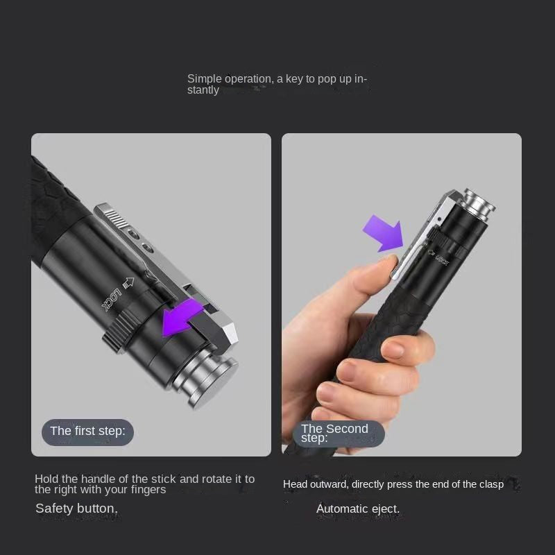 AUTOMATIC SPRING TELESCOPIC STICK SELF-DEFENSE TOOL