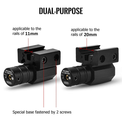 Laser Pistol Scope 11/20mm Picatinny Rail Mount