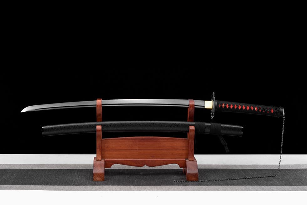 Hand Forged Anime Bleach Ichigo Bankai Sword Tensa Zangetsu Hand Polished  Spring Steel Black Blade