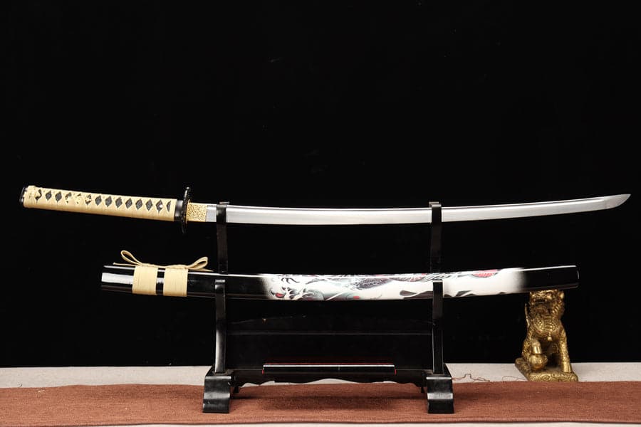 Hand Forged Japanese Samurai Katana Cloud Sword High-performance 9260 Spring Steel Full Tang