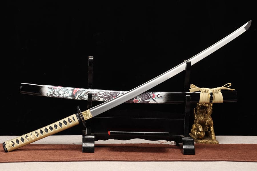 Hand Forged Japanese Samurai Katana Cloud Sword High-performance 9260 Spring Steel Full Tang