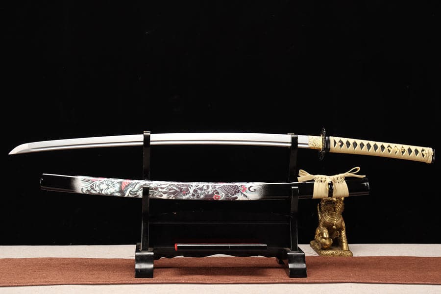 Hand Forged Japanese Samurai Katana Cloud Sword High-performance 9260 Spring Steel Full Tang