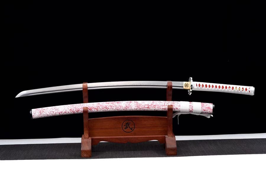 Hand Forged Japanese Samurai Katana 璎珞 Damascus Steel Full Tang