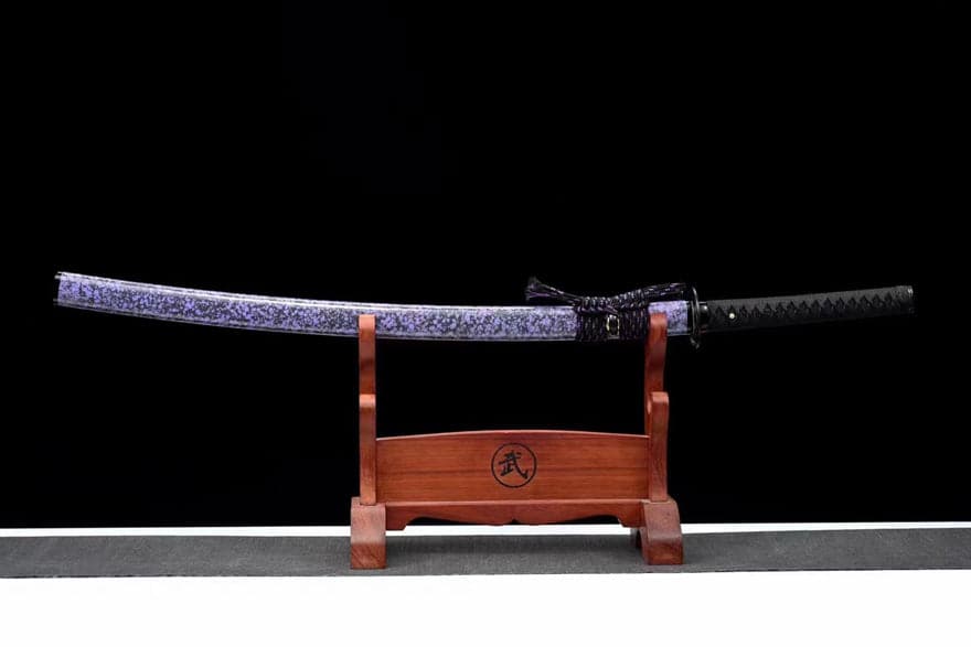 Hand Forged Japanese Samurai Katana Violet 9260 Spring Steel Full Tang